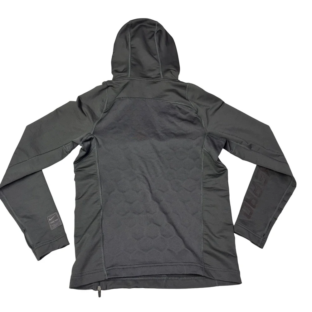 Nike Pro‎ Hyperwarm Fitted Long Sleeve Hoodie Kids L Dark Gray